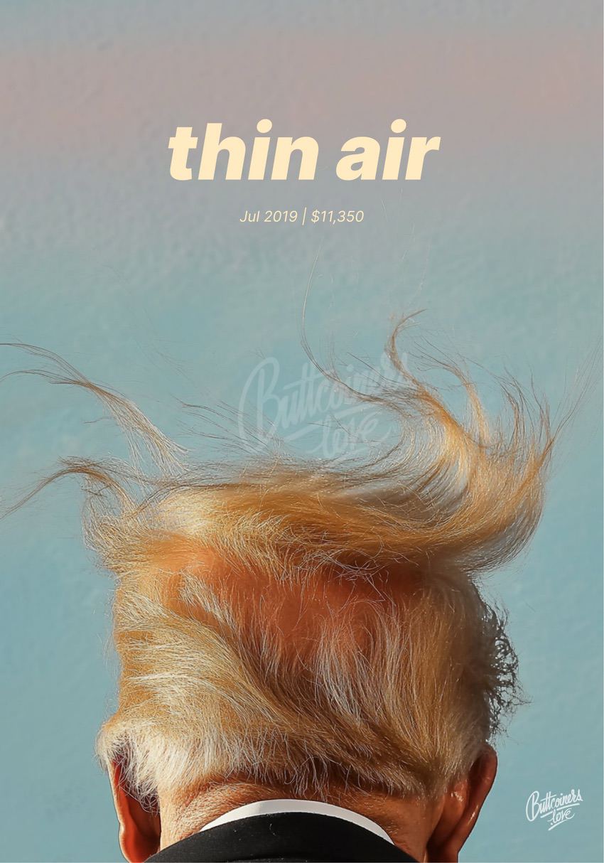 "thin air" — Donald Trump, 2019