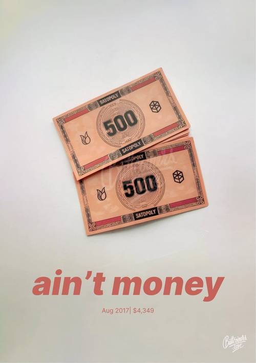 Framed poster: ain't money
