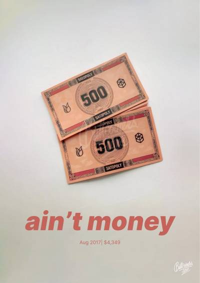 "ain't money" — Peter Schiff, 2017. Bitcoin prediction poster.