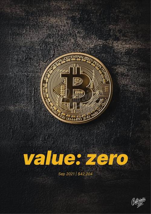 Framed poster: value of zero
