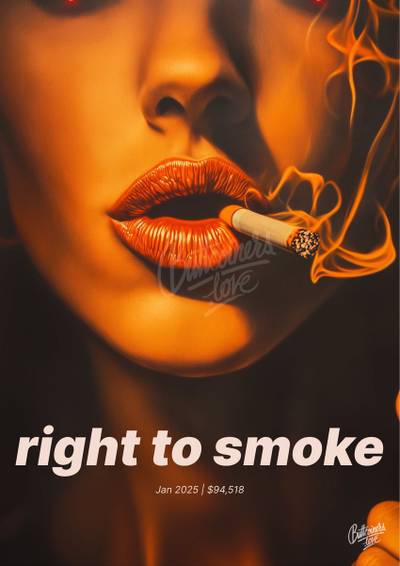 "the right to smoke." — Jamie Dimon, 2025. Bitcoin prediction poster.
